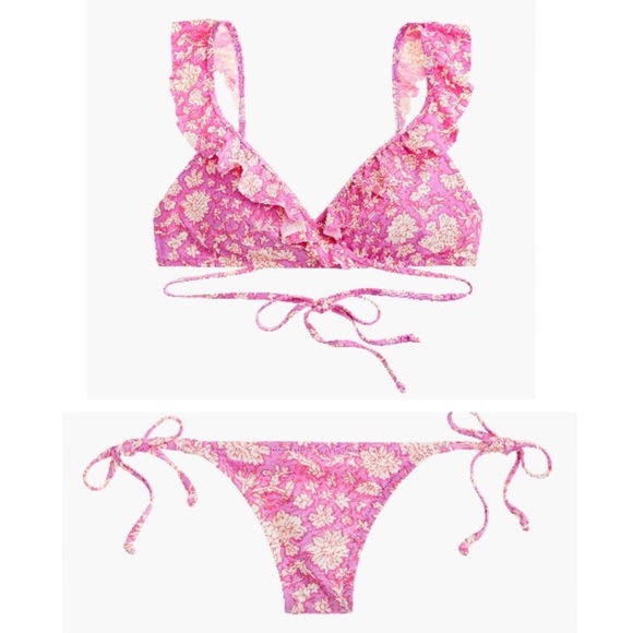 ruffle wrap bikini top